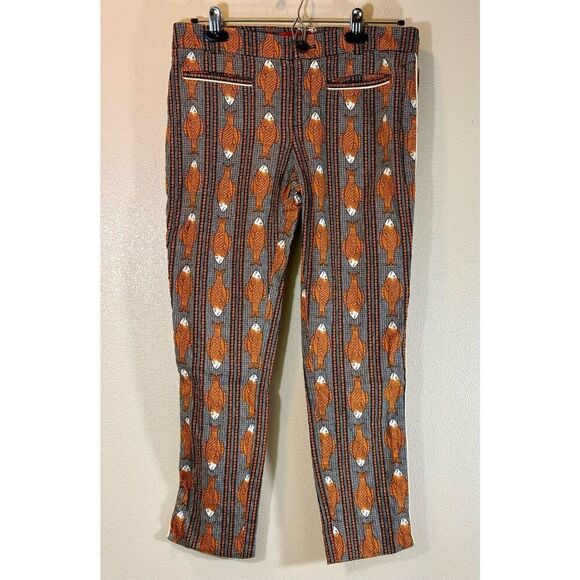 NWOT Anthropologie Cartonnier Capri Crop Flowing Fish Pants Slacks Women's 6 - Picture 3 of 12